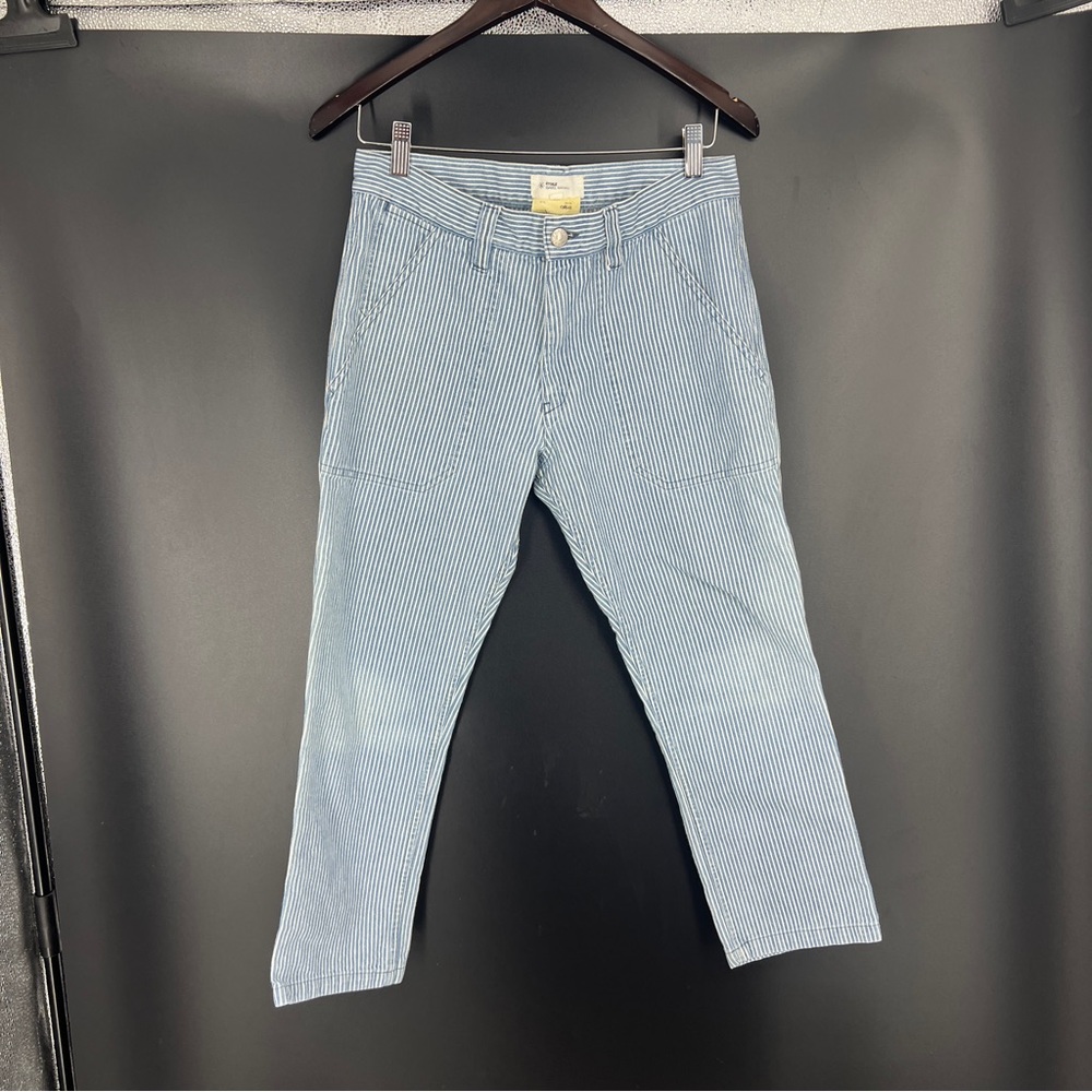 Isabel Marant Blue and White Vertical Striped Pants